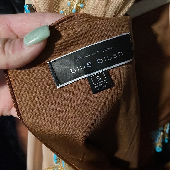 Small rust-colored satin dress - Picture 5 of 5